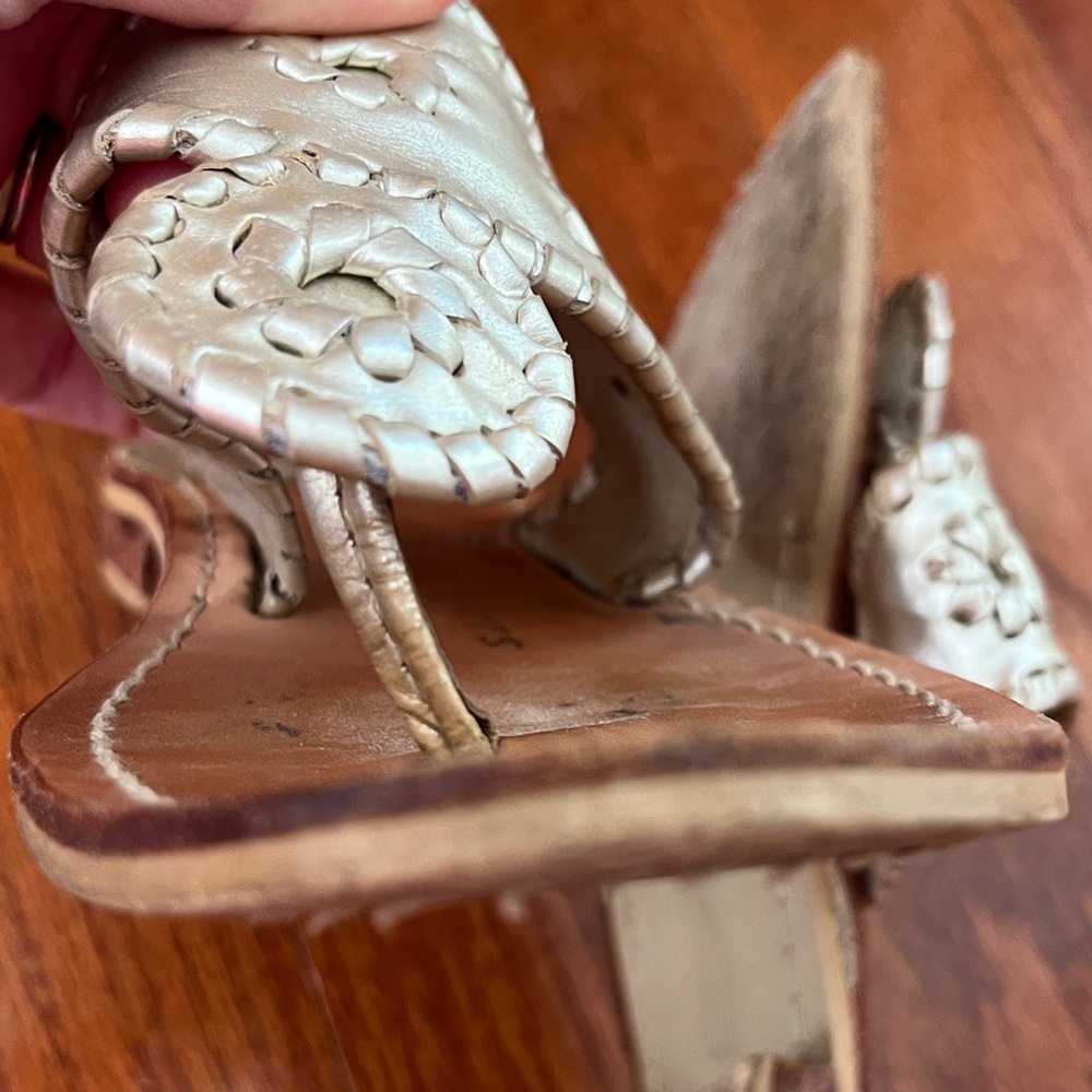 Jack Rogers Women's Tan Leather Sandals - Picture 7 of 10